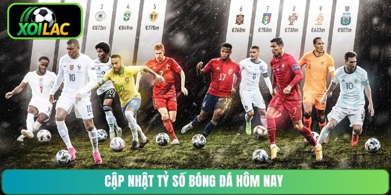 Cập nhật tỷ số bóng đá hôm nay