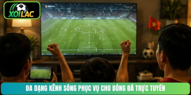Đa dạng kênh sóng phục vụ cho bóng đá trực tuyến