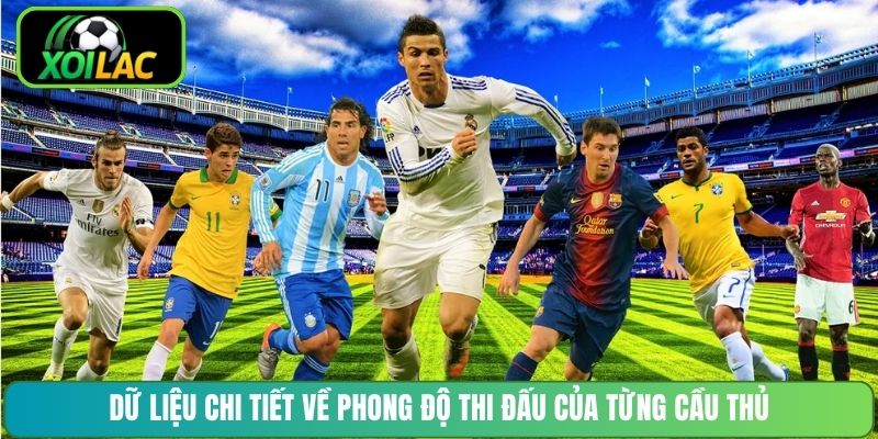 Dữ liệu chi tiết về phong độ thi đấu của từng cầu thủ